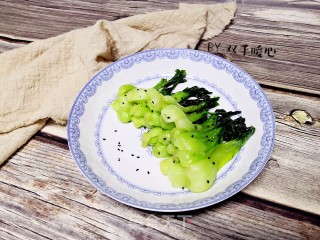 素炒油菜的做法