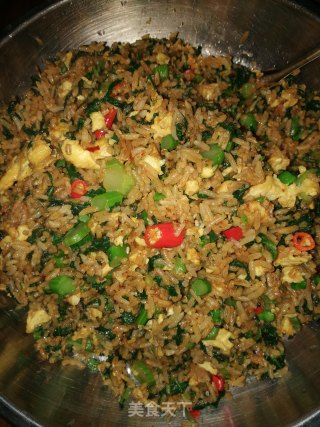 青菜蛋炒饭的做法