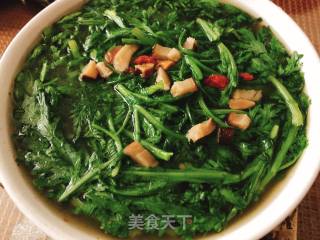 菌汤茼蒿的做法