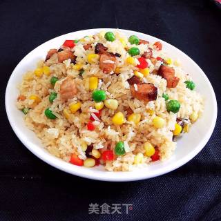 腊肉炒饭的做法