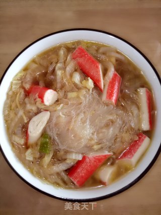 蟹棒白菜粉丝汤的做法
