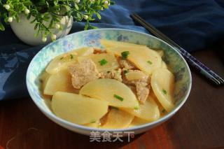萝卜炒肉片的做法