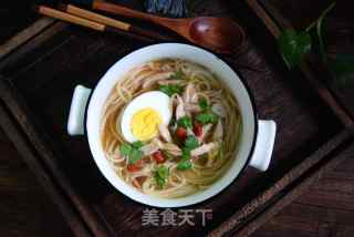 鸡丝汤面的做法
