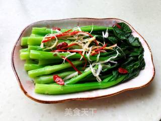 白灼菜心的做法