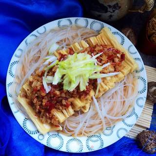 蒜蓉粉丝蒸腐竹的做法