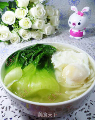 鸡蛋青菜汤面的做法