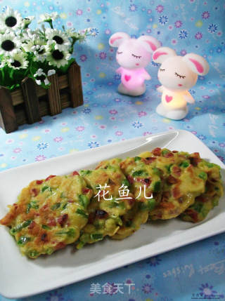 风味香肠灯椒鸡蛋饼的做法