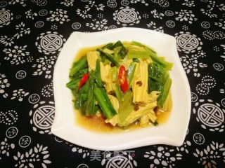 #团圆饭#油麦菜炒腐竹的做法