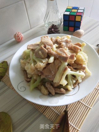花菜炒肉的做法