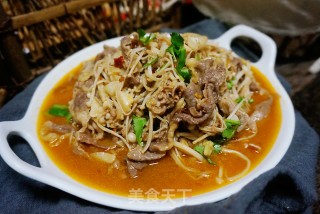 金针菇肥牛的做法
