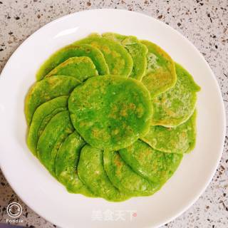 菠菜汁薄饼的做法