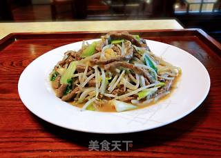 豆芽牛肉丝的做法
