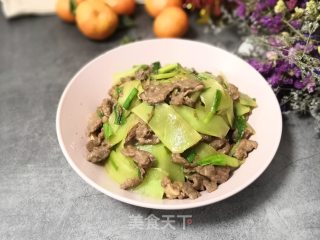 家常菜——莴笋炒牛肉的做法