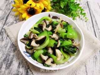蚝油香菇油菜的做法
