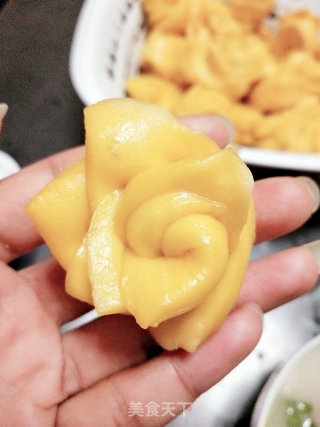 玫瑰花馒头的做法