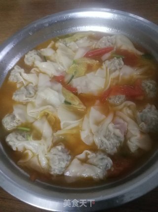 西红柿云吞面的做法