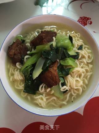 青菜长寿汤面的做法