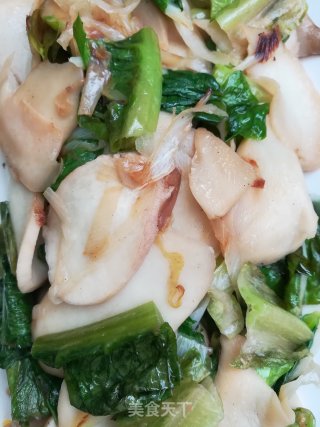 莴笋叶炒杏鲍菇的做法