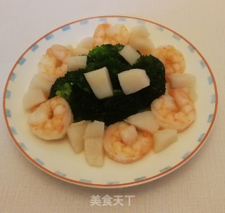 虾仁扇贝西兰花的做法