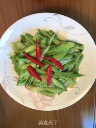 素炒菜芯的做法