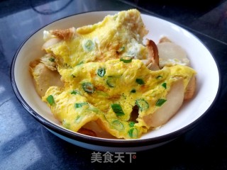 “快手素菜”葱香鸡蛋煎白灵菇