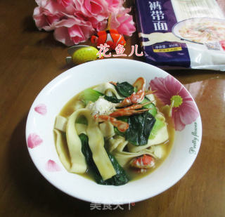 青菜花蟹裤带面的做法