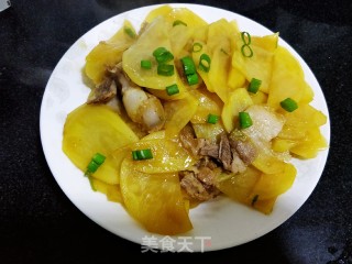 土豆片炒肉的做法