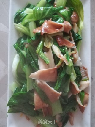 猪肚菇青菜的做法