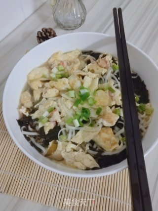 虾仁滑蛋面的做法