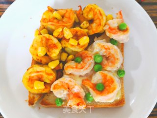 快手早餐之鲜虾吐司的做法