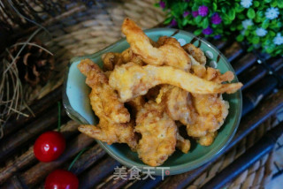炸平菇的做法