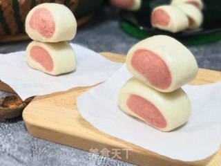 双色红曲小馒头的做法