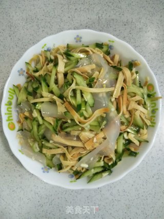五香干豆腐拌黄瓜的做法