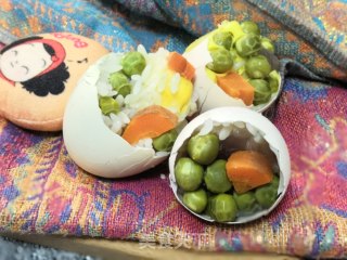 豌豆鸡蛋蒸饭的做法