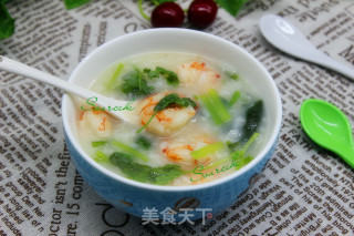 虾仁菠菜粥的做法