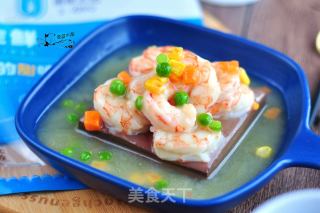 虾仁蒸鸭血的做法