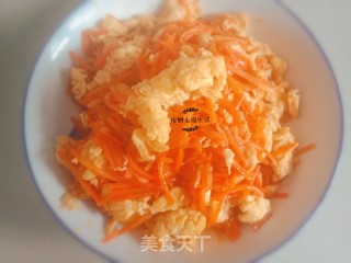快手素菜之胡萝卜炒鸡蛋的做法