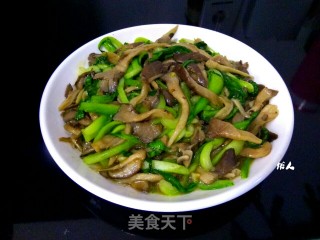 蚝油蘑菇油菜的做法
