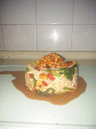 凉拌菠菜金针菇的做法
