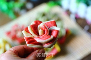 玫瑰花馒头的做法