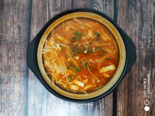 金针菇豆腐西红柿浓汤的做法