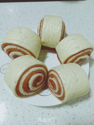 可可双色馒头的做法