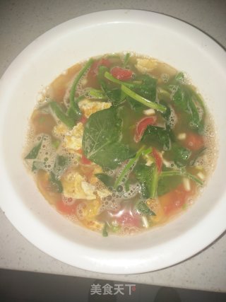 鸡蛋西红柿菠菜汤的做法