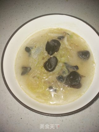 白菜木耳粉丝汤的做法