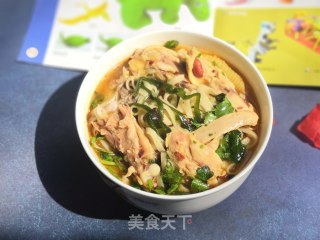 海带鸡丝面的做法