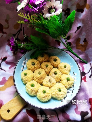 小米蒸豆腐丸子的做法