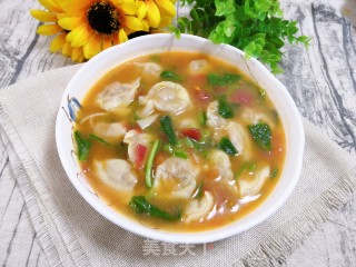 番茄浓汤馄饨的做法