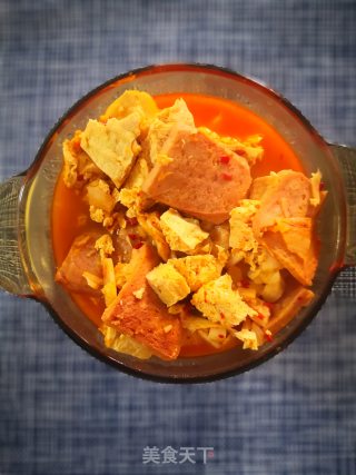 辣白菜冻豆腐锅的做法