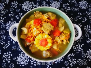 菌菇玉米排骨汤的做法