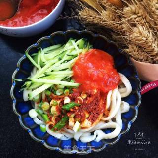 油泼茄汁棍棍面的做法